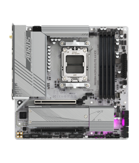 Gigabyte | B650M A ELITE AX ICE | Processor family AMD | Processor socket AM5 | DDR5 | Supported hard disk drive interfaces SAT