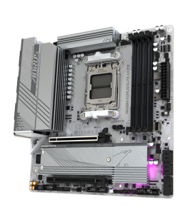 Gigabyte | B650M A ELITE AX ICE | Processor family AMD | Processor socket AM5 | DDR5 | Supported hard disk drive interfaces SAT