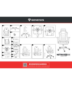 Genesis Gaming Chair Nitro 890 G2 Backrest upholstery material: Eco leather, Seat upholstery material: Eco leather, Base materi