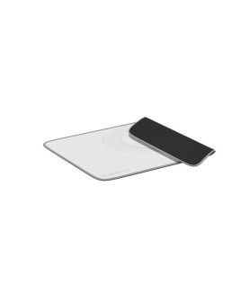 Genesis | Mouse Pad | Carbon 400 M Logo | 250 x 350 x 3 mm | Gray/White