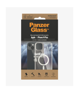 PanzerGlass | HardCase MagSafe Compatible | Apple | iPhone 14 Plus | Clear | MagSafe compatible Military Grade Standard 100% re