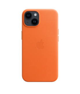 Apple | iPhone 14 Leather Case with MagSafe | Case with MagSafe | Apple | iPhone 14 | Leather | Orange