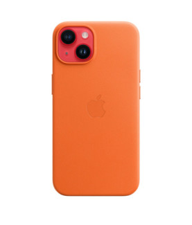 Apple | iPhone 14 Leather Case with MagSafe | Case with MagSafe | Apple | iPhone 14 | Leather | Orange