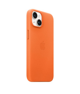 Apple | iPhone 14 Leather Case with MagSafe | Case with MagSafe | Apple | iPhone 14 | Leather | Orange