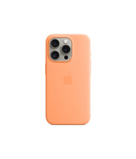 Apple | Silicone Case with MagSafe | Case with MagSafe | Apple | iPhone 15 Pro | Silicone | Orange Sorbet