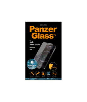 PanzerGlass | Apple | For iPhone 12/12 Pro | Glass | Black | 100% touch The coating is non-toxic | Case Friendly