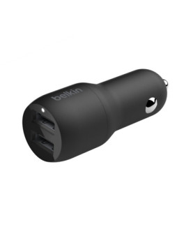 Belkin | Dual USB-A Car Charger 24W + USB-A to Lightning Cable | BOOST CHARGE