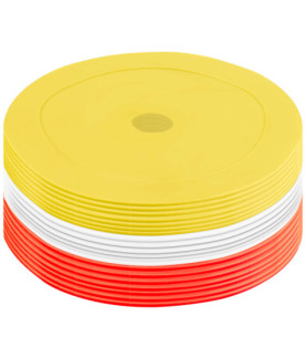 Pure2Improve | Rubber Training Markers | Red/White/Yellow