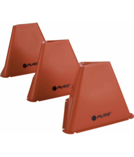 Pure2Improve | Triangle Cones Set of 6 | Red