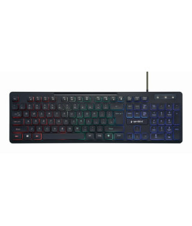 Gembird | "Rainbow" Backlight Multimedia Keyboard | KB-UML-02 | Keyboard | Wired | US | Black | N/A