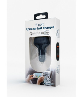 Gembird | 2-port USB Car Fast Charger | TA-U2QC3-CAR-01