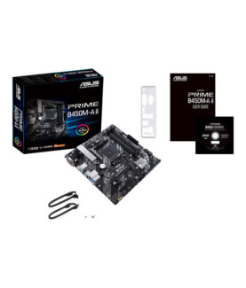 Asus | PRIME B450M-A II | Processor family AMD | Processor socket AM4 | DDR4 | Memory slots 4 | Number of SATA connectors 6 x S