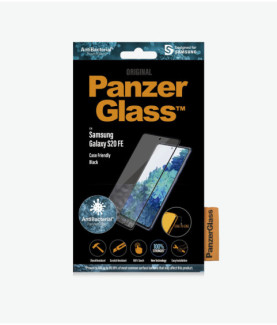 PanzerGlass | Samsng | Galaxy S21 FE CF | Hybrid glass | Black | Antibacterial Works with in-screen fingerprint reader Full fra