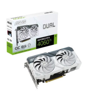 Asus | DUAL-RTX4060TI-O8G-WHITE | NVIDIA | 8 GB | GeForce RTX 4060 Ti | GDDR6 | HDMI ports quantity 1 | PCI Express 4.0 | Memor