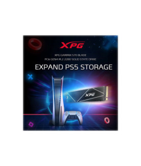 ADATA | XPG Gammix S70 BLADE | 1000 GB | SSD form factor M.2 2280 | Solid-state drive interface PCIe Gen4x4 | Read speed 7400 M