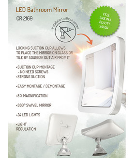 Camry | Bathroom Mirror | CR 2169 | 16.3 cm | LED mirror | White