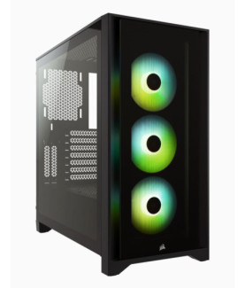 Corsair | Tempered Glass Mid-Tower ATX Case | iCUE 4000X RGB | Side window | Black | Mid-Tower | Power supply included No | ATX