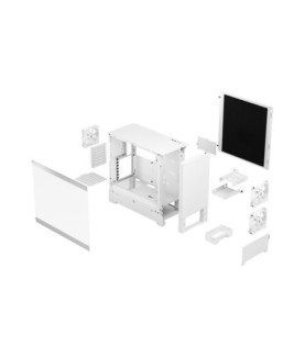 Fractal Design | Pop Silent | Side window | White TG Clear Tint | ATX, mATX, Mini ITX | Power supply included No | ATX