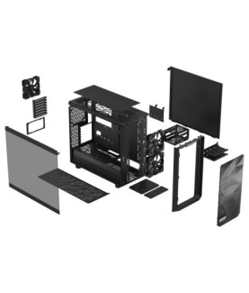 Fractal Design | Meshify 2 Lite | TG Light Tint | Side window | Black | E-ATX | Power supply included No | ATX