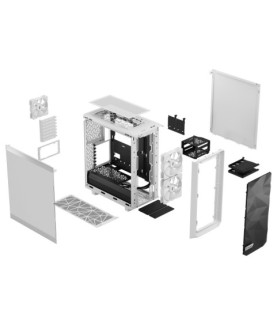 Fractal Design | Meshify 2 Compact Lite | Side window | White TG Clear | Mid-Tower | Power supply included No | ATX