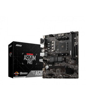 MSI | A520M PRO | Processor family AMD | Processor socket AM4 | DDR4 | Memory slots 2 | Chipset AMD A | Micro ATX