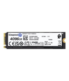 Kingston | SSD | KC3000 | 4096 GB | SSD form factor M.2 2280 | Solid-state drive interface PCIe NVMe Gen 4.0 x 4 | Read speed 7