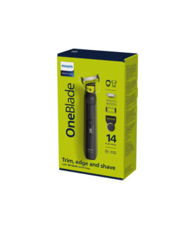 Philips | OneBlade Pro Shaver for Face and Body | QP6541/15 | Operating time (max) 90 min | Wet & Dry | Lithium Ion | Black