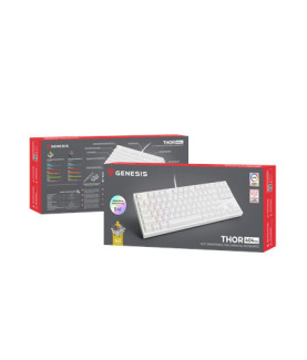 Genesis | Mechanical Gaming Keyboard | THOR 404 TKL RGB | White | Mechanical Gaming Keyboard | Wired | US | USB Type-A | 1005 g