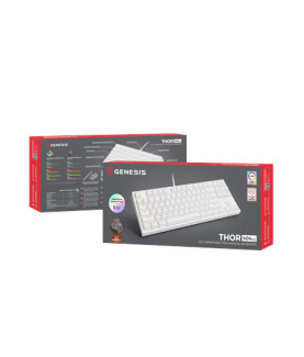 Genesis | Mechanical Gaming Keyboard | THOR 404 TKL RGB | White | Mechanical Gaming Keyboard | Wired | US | USB Type-A | 1005 g