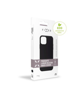 Fixed | MagFlow with MagSafe support | Back cover | Apple | iPhone 14 | Liquid silicon | Black