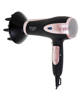 Adler | Hair Dryer | AD 2248b ION | 2200 W | Number of temperature settings 3 | Ionic function | Diffuser nozzle | Black/Pink