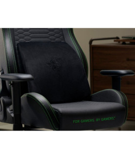 Razer 400 x 364 x103 mm | Exterior: Velvet fabric cover (with grippy rubber back) Interior: Memory foam | Lumbar Cushion for Ga