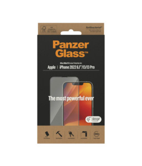 PanzerGlass | Screen protector | Apple | iPhone 14/13/13 Pro | Glass | Transparent | Ultra-Wide Fit