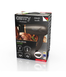 Camry | Hair Dryer | CR 2261 | 1400 W | Number of temperature settings 2 | Metallic Grey/Gold