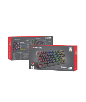 Genesis | THOR 303 TKL | Black | Mechanical Gaming Keyboard | Wired | RGB LED light | US | USB Type-A | 865 g | Replaceable "HO