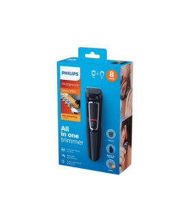 Philips | 8-in-1 Face and Hair trimmer | MG3730/15 | Cordless | Black