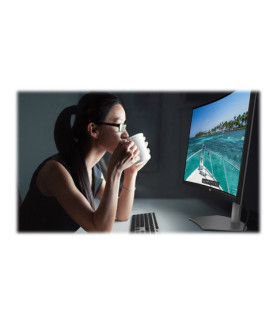 Dell | Curved Monitor | S3221QSA | 32 " | VA | UHD | 16:9 | 60 Hz | 4 ms | 3840 x 2160 | 300 cd/m | HDMI ports quantity 2 | Whi