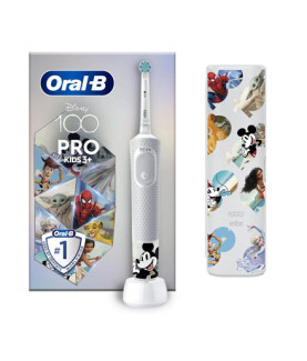 Oral-B | Electric Toothbrush with Travel Case | Vitality PRO Kids Disney 100 | Rechargeable | For kids | Number of brush heads 