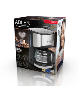 Adler | Coffee maker | AD 4407 | Drip | 550 W | Black