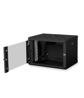 Digitus | Wall Mounting Cabinet | DN-19 07-U-SW | Black | IP protection class: IP20 Front door: Glass door, single opening Cabi