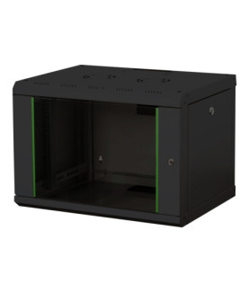 Digitus | Wall Mounting Cabinet | DN-19 07-U-SW | Black | IP protection class: IP20 Front door: Glass door, single opening Cabi