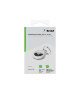 Belkin | Secure Holder with Key Ring for AirTag | white