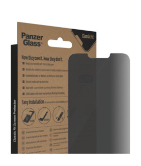 PanzerGlass | Screen protector | Apple | iPhone 14 Plus/13 Pro Max | Glass | Black | Classic Fit | Privacy