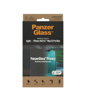 PanzerGlass | Screen protector | Apple | iPhone 14 Plus/13 Pro Max | Glass | Black | Classic Fit | Privacy