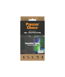 PanzerGlass | Screen protector | Apple | iPhone 14 Plus/13 Pro Max | Glass | Black | Classic Fit | Privacy