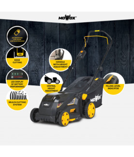 MoWox | 40V Comfort Series Cordless Lawnmower | EM 3440 PX-Li | Mowing Area 200 m | 2500 mAh | Battery and Charger included