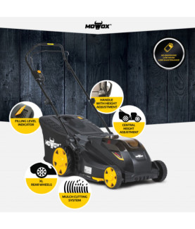 MoWox | 40V Comfort Series Cordless Lawnmower | EM 4340 PX-Li | Mowing Area 350 m | 2500 mAh | Battery and Charger included