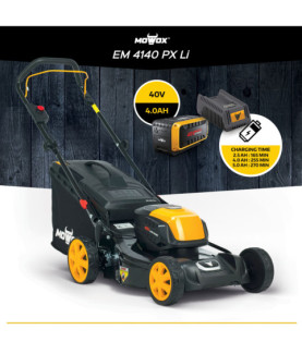 MoWox | 40V Comfort Series Cordless Lawnmower | EM 4140 PX-Li | Mowing Area 400 m | 4000 mAh | Battery and Charger included