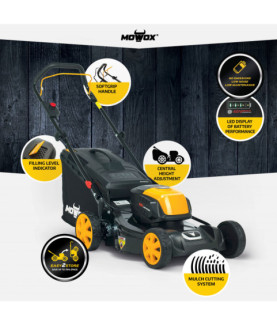 MoWox | 40V Comfort Series Cordless Lawnmower | EM 4140 PX-Li | Mowing Area 400 m | 4000 mAh | Battery and Charger included