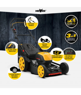 MoWox | 40V Comfort Series Cordless Lawnmower | EM 5140 SX-2Li | 4000 mAh | Battery and Charger included